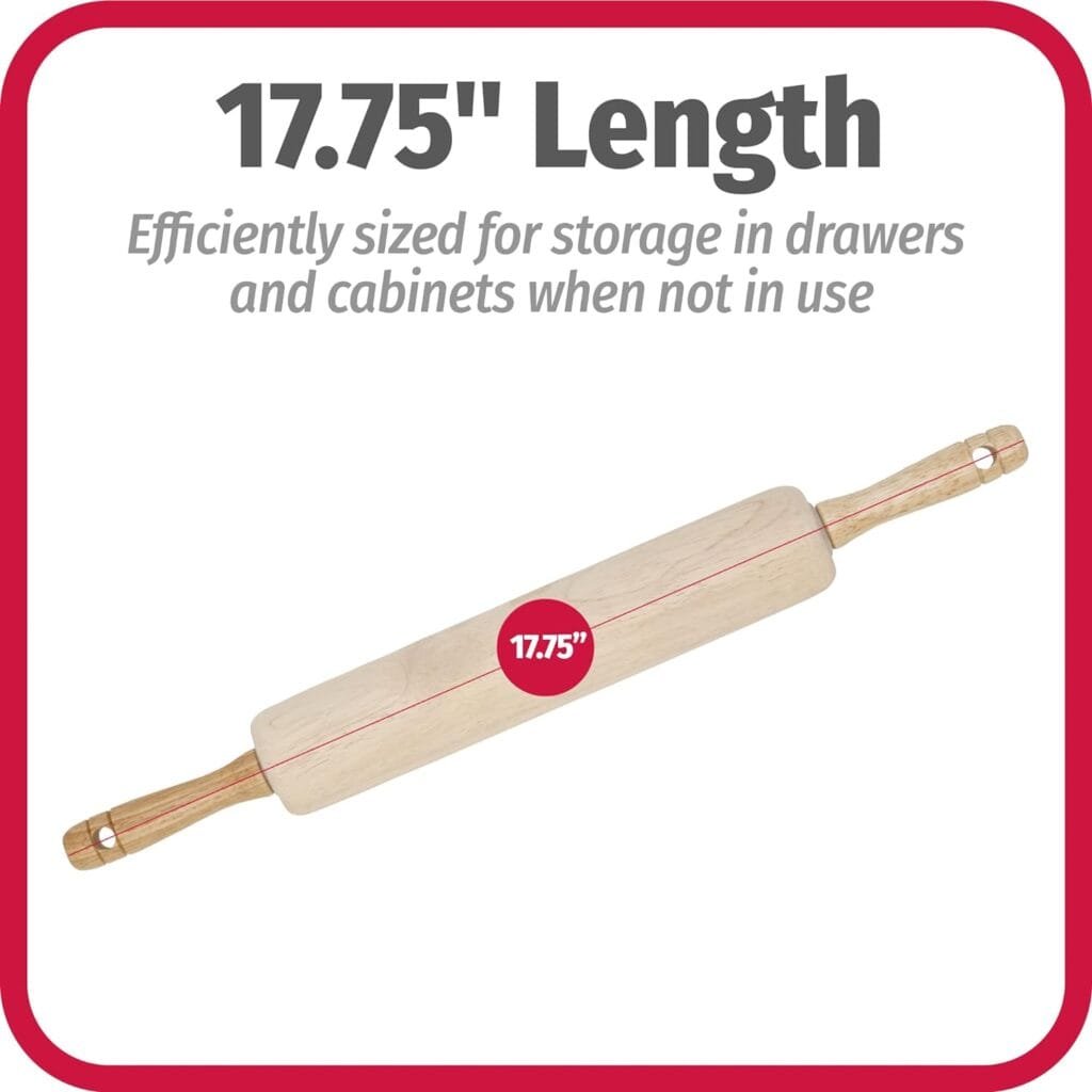 Goodcook 05717000817 Good Cook Classic Wood Rolling Pin, 1,23830