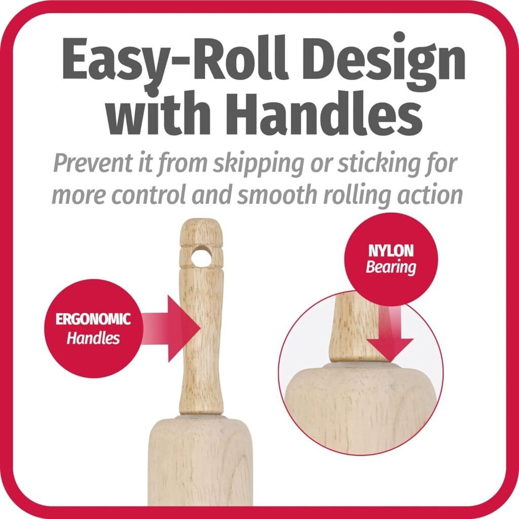 Goodcook 05717000817 Good Cook Classic Wood Rolling Pin, 1,23830