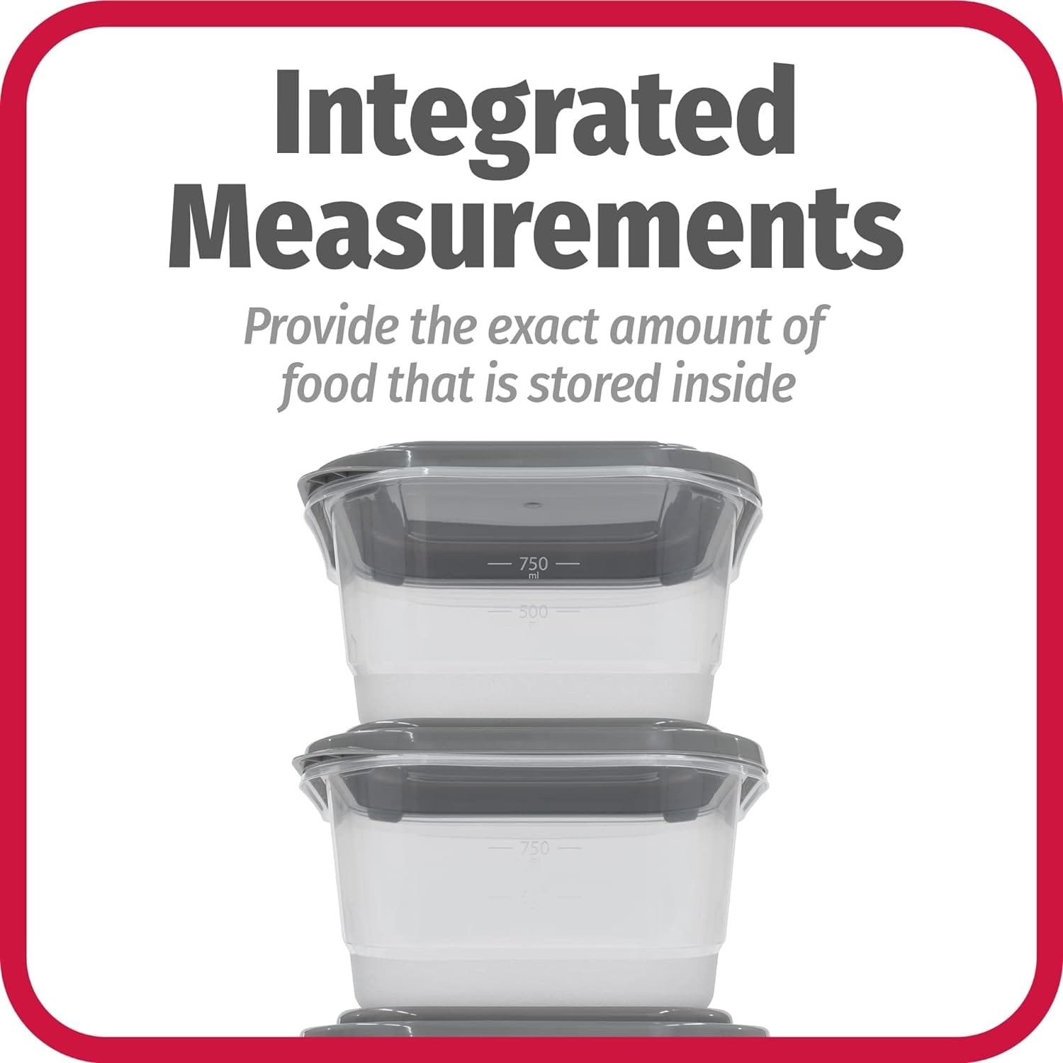 GoodCook EveryWare 60-Piece BPA-Free Plastic Food Storage Container Set, Clear/Grey GoodCook EveryWare 60-Piece BPA-Free Plastic Food Storage Container Set, Clear/Grey