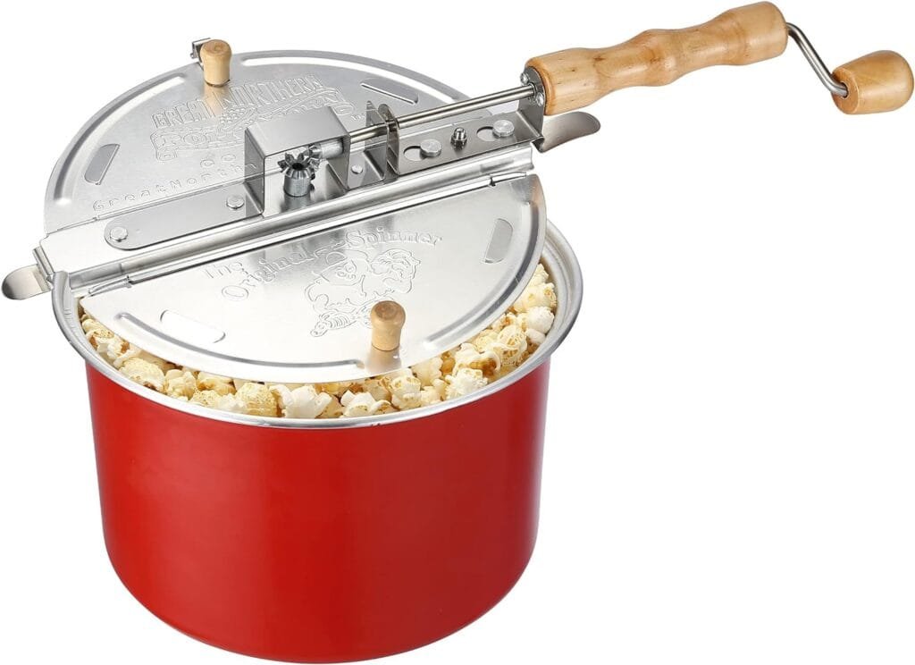 Great Northern Popcorn Original Stainless Steel Stove Top 6-1/2-Quart Popcorn Popper