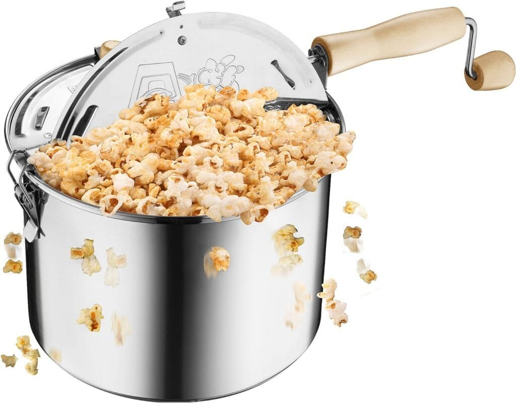 Great Northern Popcorn Original Stainless Steel Stove Top 6-1/2-Quart Popcorn Popper