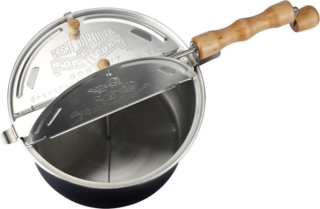 Great Northern Popcorn Original Stainless Steel Stove Top 6-1/2-Quart Popcorn Popper
