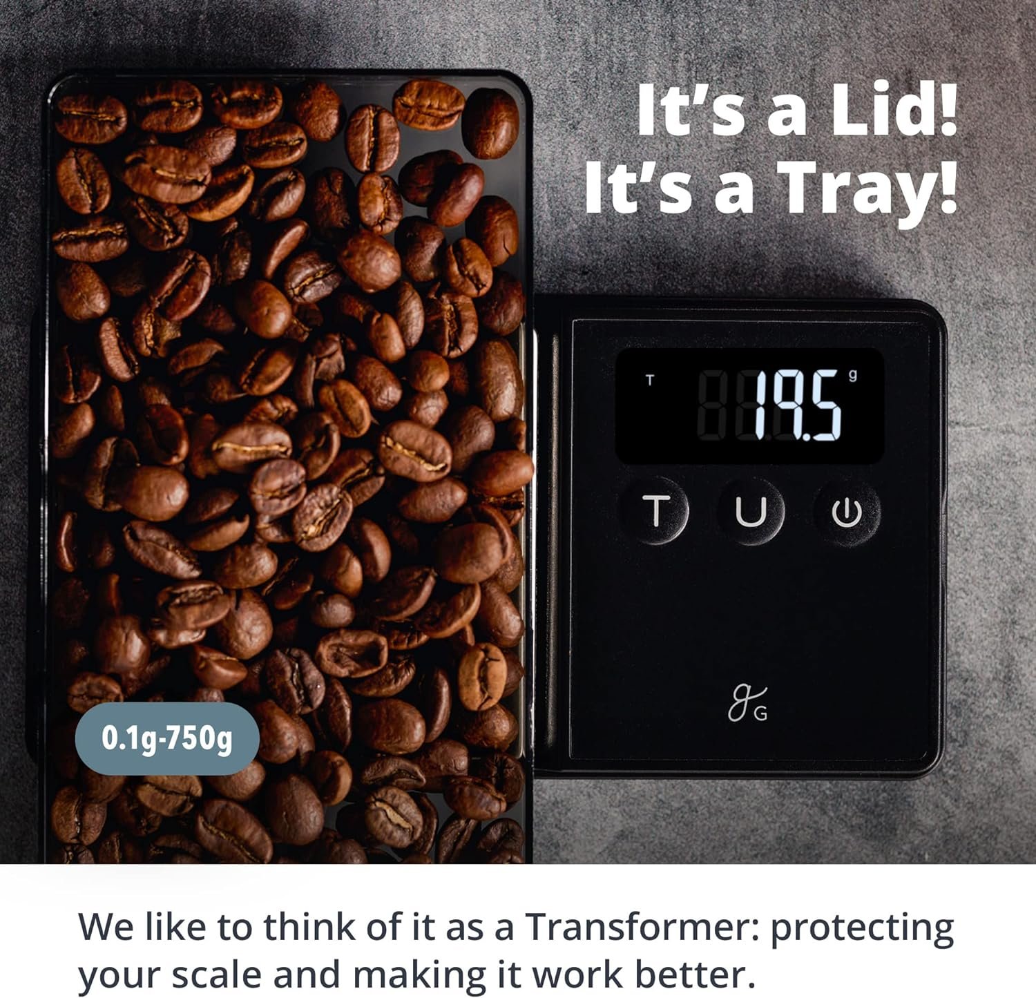 Greater Goods Digital Espresso  Coffee Scale - 750 x 0.1 Gram Precision Pocket Scale to Measure Medicine, Letter and Small Precise Things