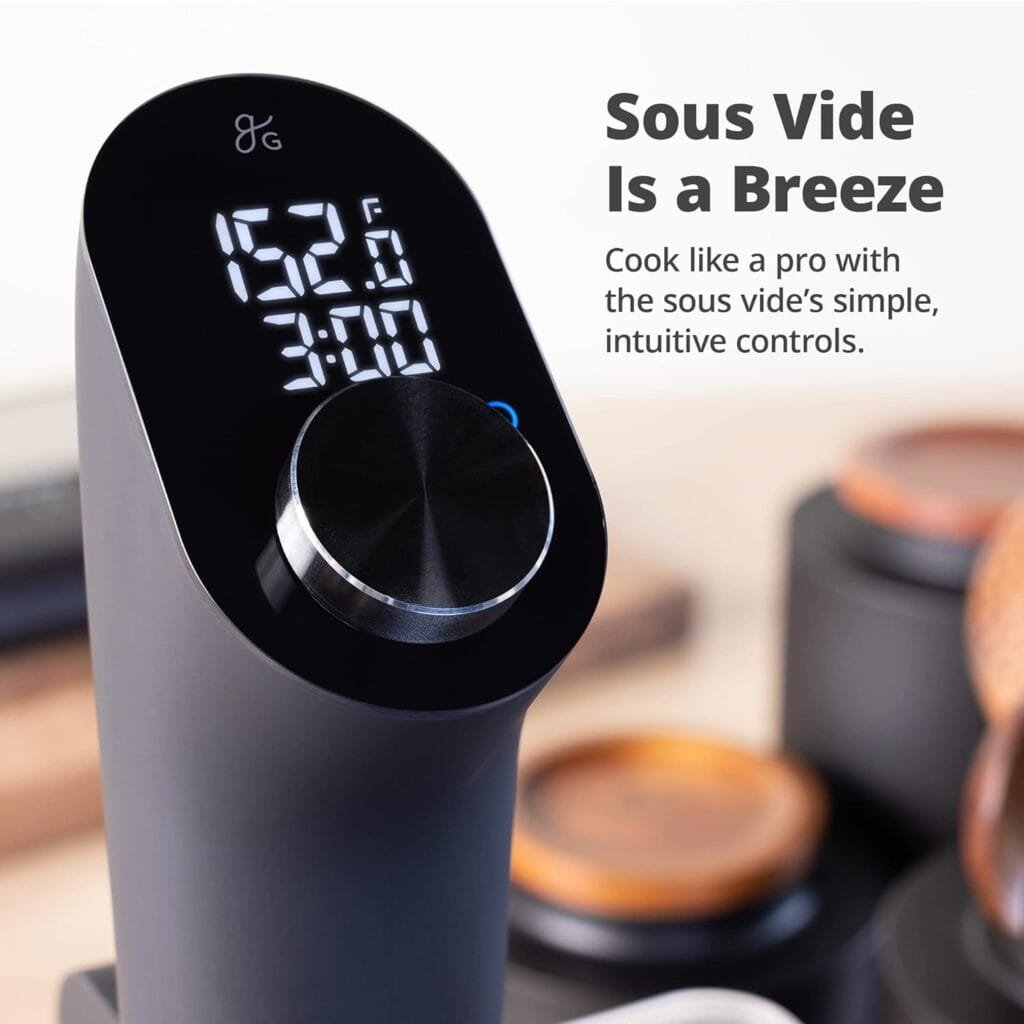 Greater Goods Kitchen Sous Vide - A Powerful Precision Cooking Machine at 1100 Watts; Ultra Quiet Immersion Circulator With a Brushless Motor, (Onyx Black) Greater Goods Kitchen Sous Vide - A Powerful Precision Cooking Machine at 1100 Watts; Ultra Quiet Immersion Circulator With a Brushless Motor, (Onyx Black)