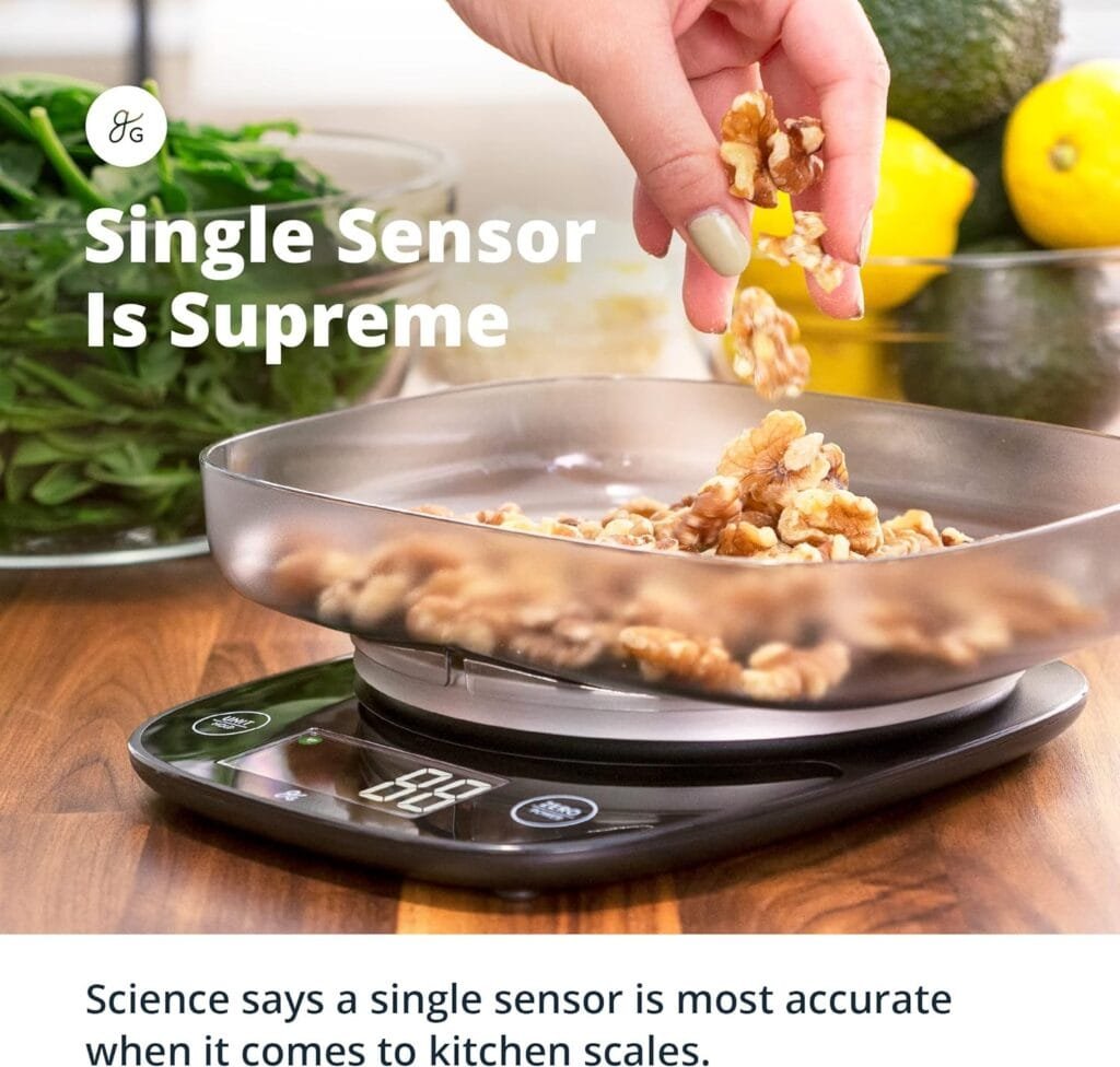 Greater Goods Premium Baking Scale - Ultra Accurate, Digital Kitchen Scale | Prep Baked Goods, Weigh Food and Coffee, or Use for Meal Prep | Four Units of Measurement | Designed in St. Louis Greater Goods Premium Baking Scale - Ultra Accurate, Digital Kitchen Scale | Prep Baked Goods, Weigh Food and Coffee, or Use for Meal Prep | Four Units of Measurement | Designed in St. Louis