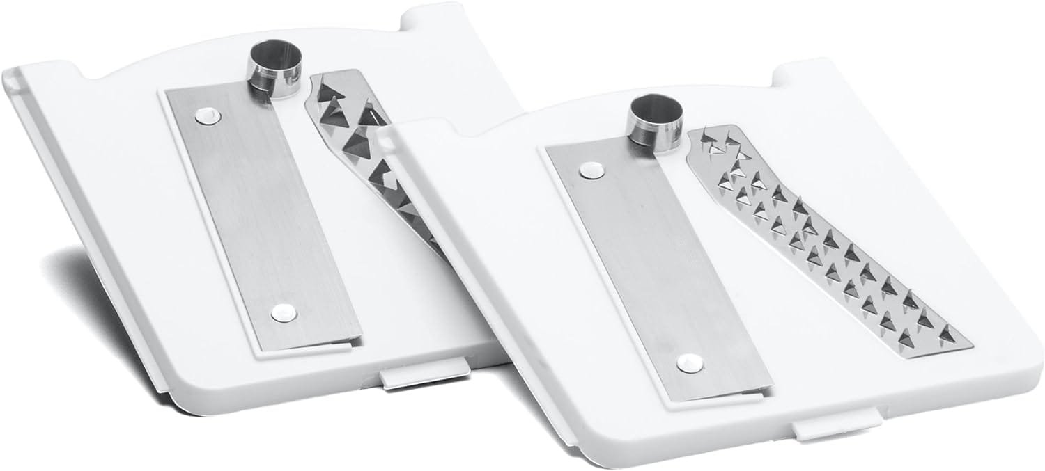 Greenco Strongest-and-heaviest Duty Professional Manual Tri-blade Spiralizer, Fruit and Vegetable Spiral Slicer - 3 Different Sizes of Japanese Stainless Steel Blades with Strong Suction Base White