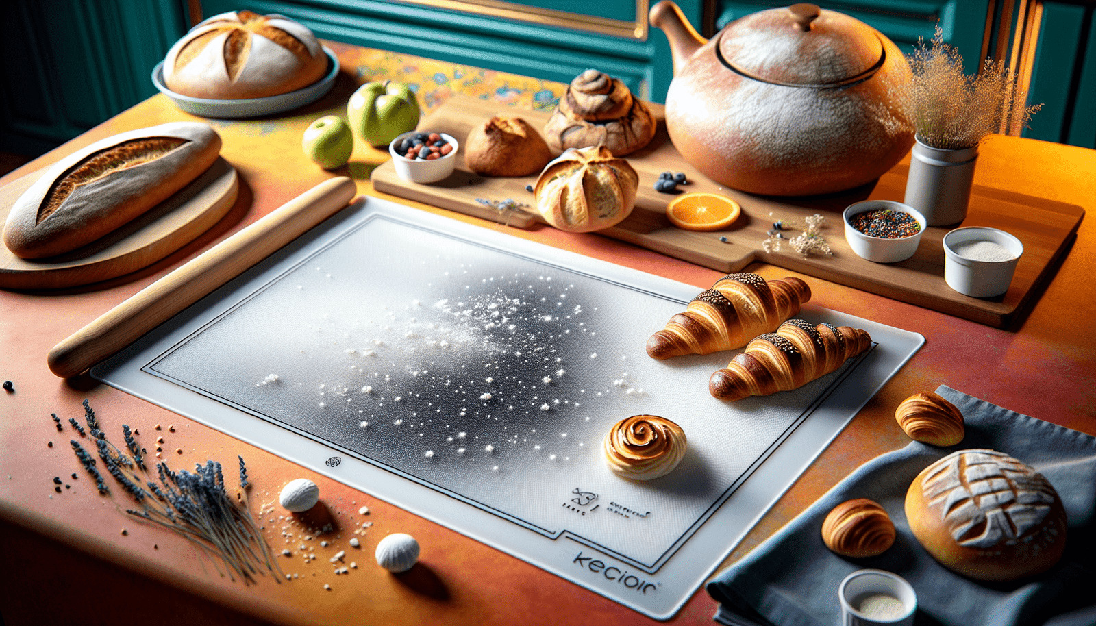 GRIDMANN Pro Silicone Baking Mat - Set of 2 Non-Stick Half Sheet (16-1/2 x 11-5/8) Food Safe Tray Pan Liners