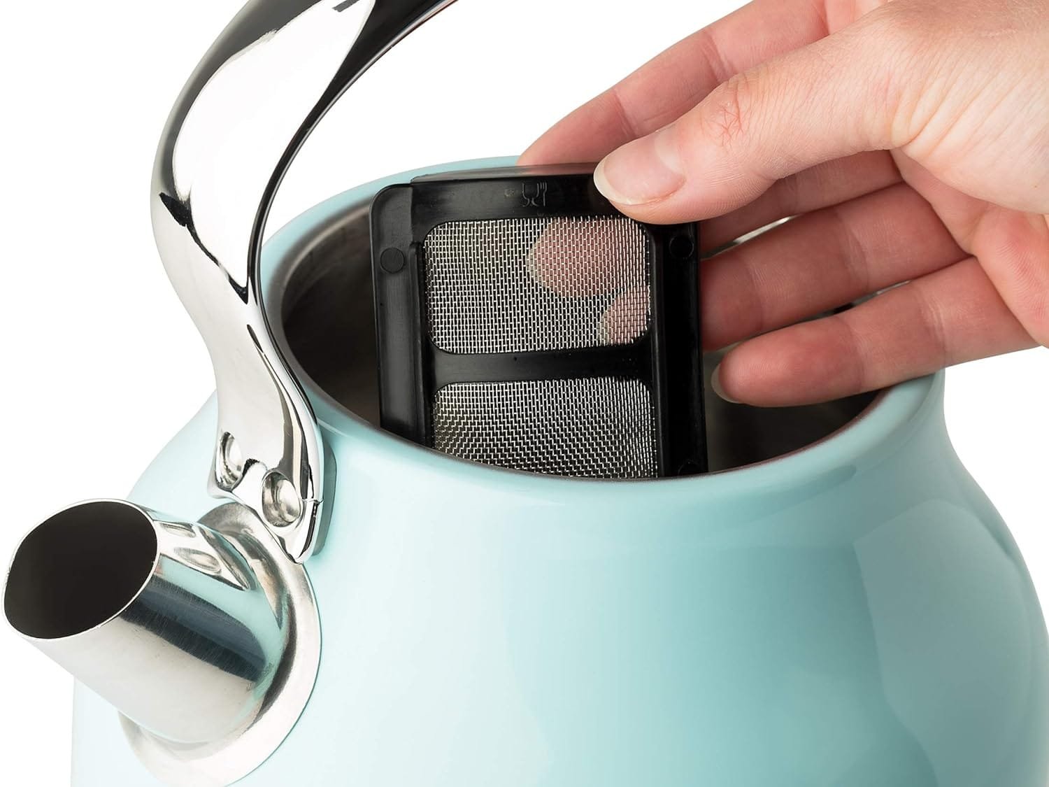 Haden 75043 Heritage 1.7 Liter (7 Cup) Stainless Steel Electric Kettle with Auto Shut-Off and Boil Dry Protection, English Rose