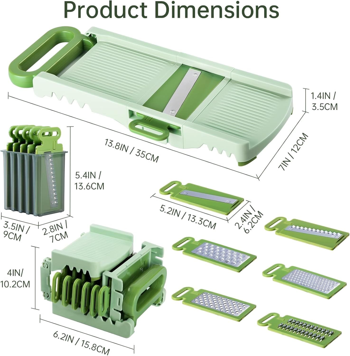 HAIXIN HOME Mandoline Slicer for Kitchen, 6 in 1 Food Slicer with Hand Holder, Interchangeable Cheese Grater with 6 Blades, Professional Vegetable Slicer for Salad HAIXIN HOME Mandoline Slicer for Kitchen, 6 in 1 Food Slicer with Hand Holder, Interchangeable Cheese Grater with 6 Blades, Professional Vegetable Slicer for Salad