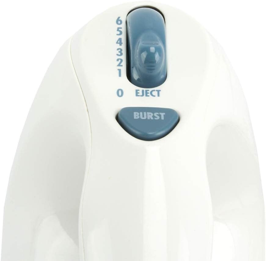 Hamilton Beach 6-Speed Electric Hand Mixer with Whisk, Traditional Beaters, Snap-On Storage Case, White