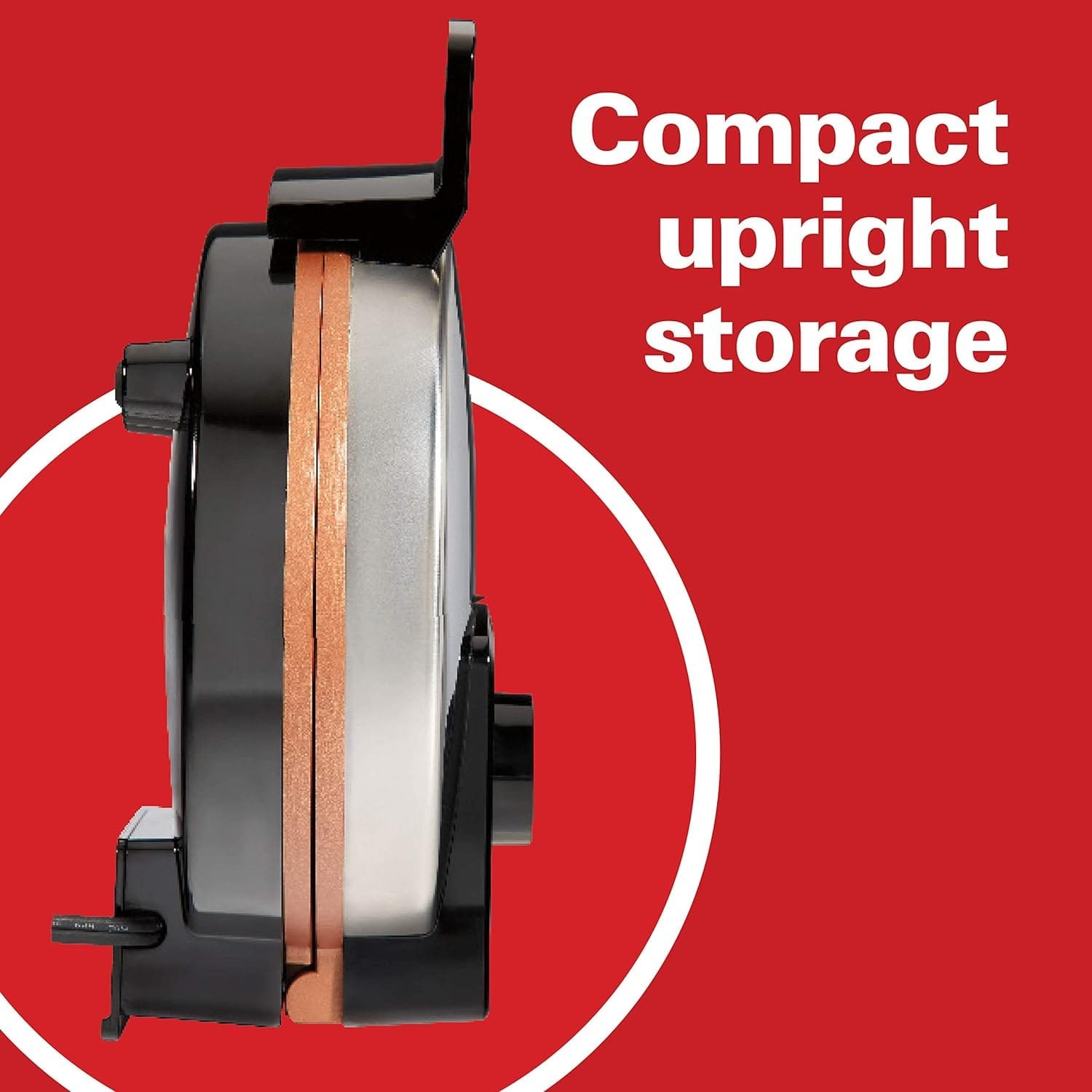 hamilton-beach-belgian-waffle-maker-with-non-stick-copper-ceramic-plates-browning-control-indicator-lights-stainless-ste - Cooking Appliance World