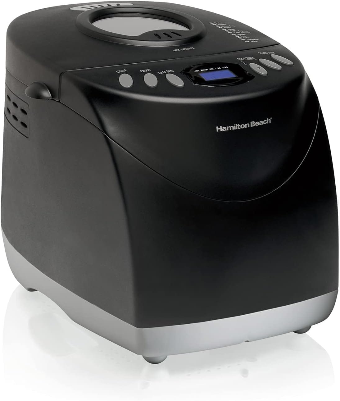 Hamilton Beach Bread Maker Machine, Digital, Programmable, 12 Settings + Gluten Free, Dishwasher Safe Pan + Kneading Paddle, 2 lb Capacity, Black (29882) Hamilton Beach Bread Maker Machine, Digital, Programmable, 12 Settings + Gluten Free, Dishwasher Safe Pan + Kneading Paddle, 2 lb Capacity, Black (29882)