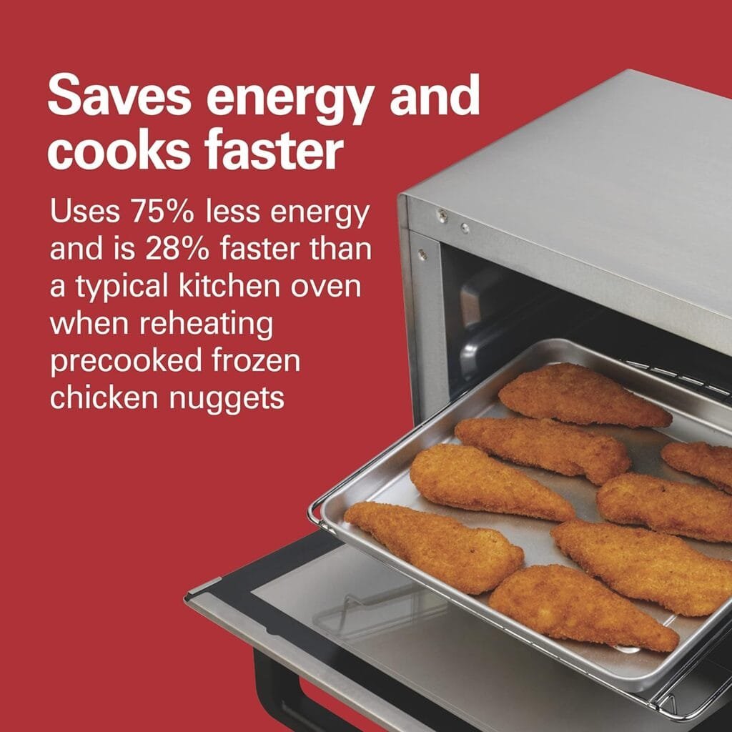 Hamilton Beach Countertop Toaster Oven  Pizza Maker Large 4-Slice Capacity, Stainless Steel (31401)