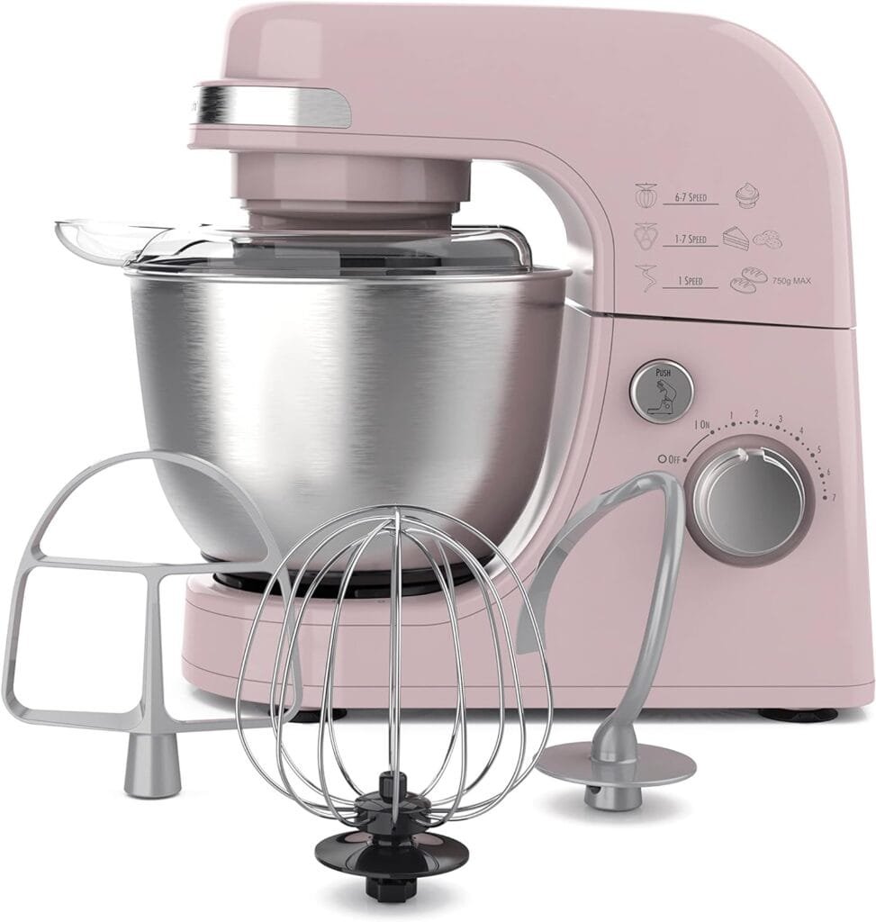 Hamilton Beach Electric Stand Mixer, 4 Quarts, Dough Hook, Flat Beater Attachments, Splash Guard 7 Speeds with Whisk, Silver Hamilton Beach Electric Stand Mixer, 4 Quarts, Dough Hook, Flat Beater Attachments, Splash Guard 7 Speeds with Whisk, Silver