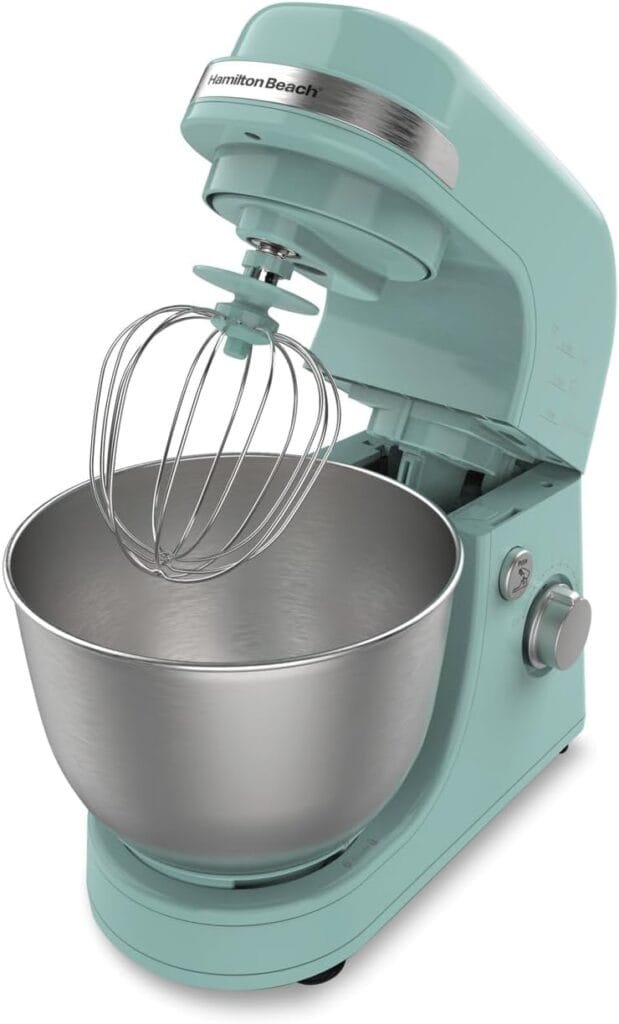 Hamilton Beach Electric Stand Mixer, 4 Quarts, Dough Hook, Flat Beater Attachments, Splash Guard 7 Speeds with Whisk, Silver Hamilton Beach Electric Stand Mixer, 4 Quarts, Dough Hook, Flat Beater Attachments, Splash Guard 7 Speeds with Whisk, Silver