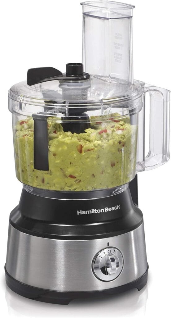 Hamilton Beach Food Processor Vegetable Chopper for Slicing, Shredding, Mincing, and Puree, 10 Cups + Easy Clean Bowl Scraper, Black and Stainless Steel (70730) Hamilton Beach Food Processor Vegetable Chopper for Slicing, Shredding, Mincing, and Puree, 10 Cups + Easy Clean Bowl Scraper, Black and Stainless Steel (70730)