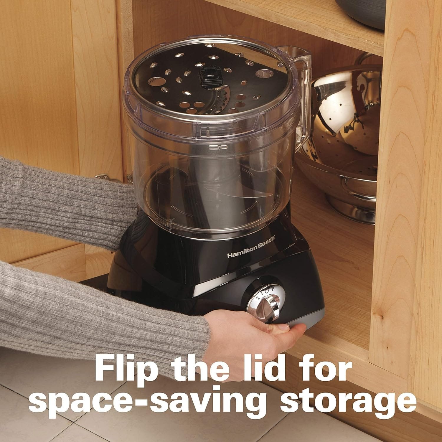 Hamilton Beach Food Processor  Vegetable Chopper for Slicing, Shredding, Mincing, and Puree, 8 Cup, Black