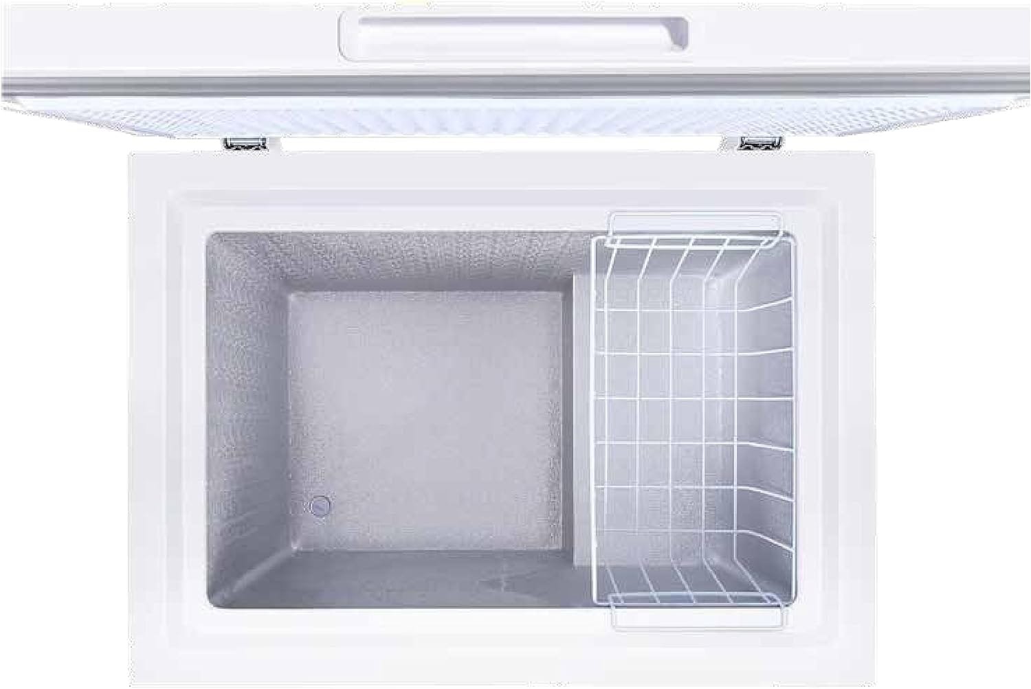 Hamilton Beach HBFRF1006 Chest Freezer-Adjustable Thermostat-Removable Vinyl Coated Wire Basket-Easy Defrost Drain-10 Cubic Feet, 10 cu ft, White Hamilton Beach HBFRF1006 Chest Freezer-Adjustable Thermostat-Removable Vinyl Coated Wire Basket-Easy Defrost Drain-10 Cubic Feet, 10 cu ft, White