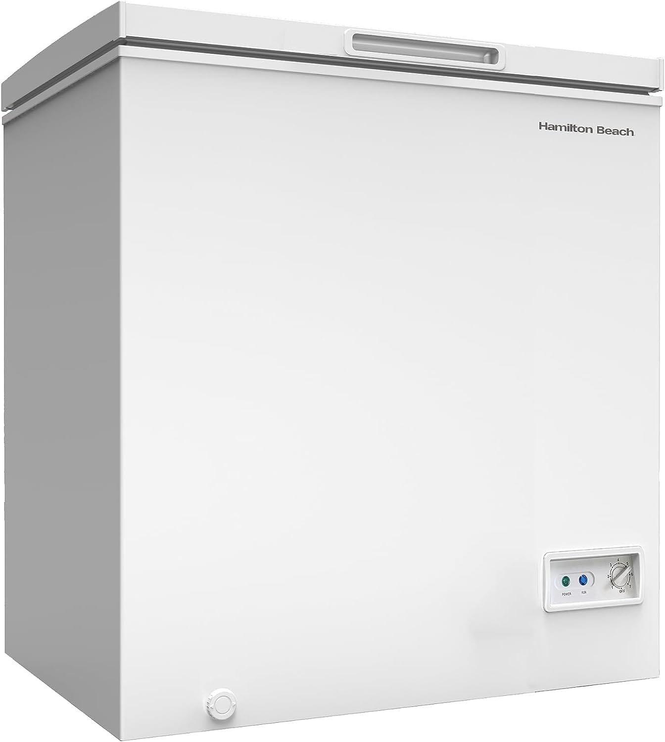Hamilton Beach HBFRF1006 Chest Freezer-Adjustable Thermostat-Removable Vinyl Coated Wire Basket-Easy Defrost Drain-10 Cubic Feet, 10 cu ft, White Hamilton Beach HBFRF1006 Chest Freezer-Adjustable Thermostat-Removable Vinyl Coated Wire Basket-Easy Defrost Drain-10 Cubic Feet, 10 cu ft, White