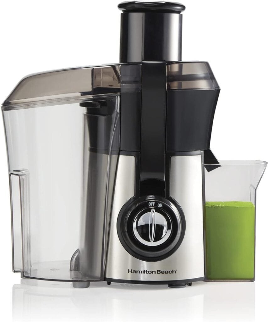 Hamilton Beach Juicer Machine, Big Mouth Large 3” Feed Chute for Whole Fruits and Vegetables, Easy to Clean, Centrifugal Extractor, BPA Free, 800W Motor, Silver Hamilton Beach Juicer Machine, Big Mouth Large 3” Feed Chute for Whole Fruits and Vegetables, Easy to Clean, Centrifugal Extractor, BPA Free, 800W Motor, Silver