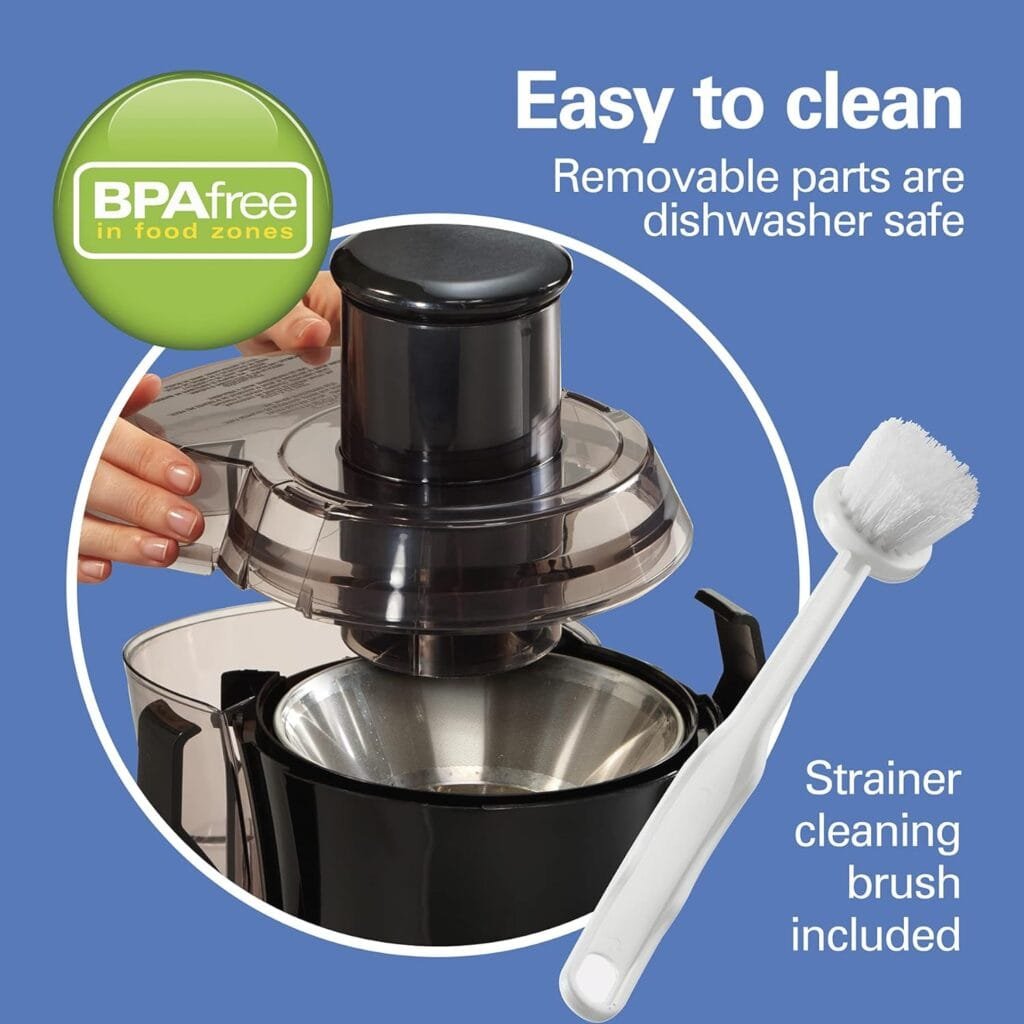 Hamilton Beach Juicer Machine, Big Mouth Large 3” Feed Chute for Whole Fruits and Vegetables, Easy to Clean, Centrifugal Extractor, BPA Free, 800W Motor, Silver Hamilton Beach Juicer Machine, Big Mouth Large 3” Feed Chute for Whole Fruits and Vegetables, Easy to Clean, Centrifugal Extractor, BPA Free, 800W Motor, Silver