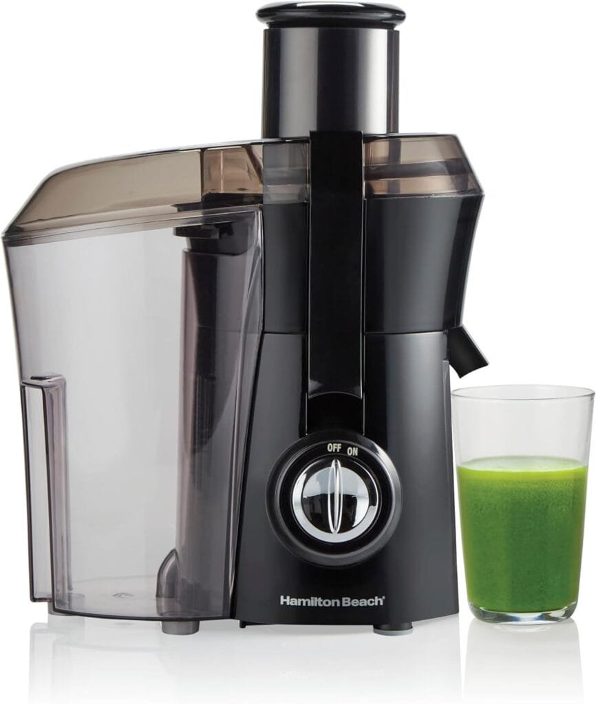 Hamilton Beach Juicer Machine, Big Mouth Large 3” Feed Chute for Whole Fruits and Vegetables, Easy to Clean, Centrifugal Extractor, BPA Free, 800W Motor, Black Hamilton Beach Juicer Machine, Big Mouth Large 3” Feed Chute for Whole Fruits and Vegetables, Easy to Clean, Centrifugal Extractor, BPA Free, 800W Motor, Black