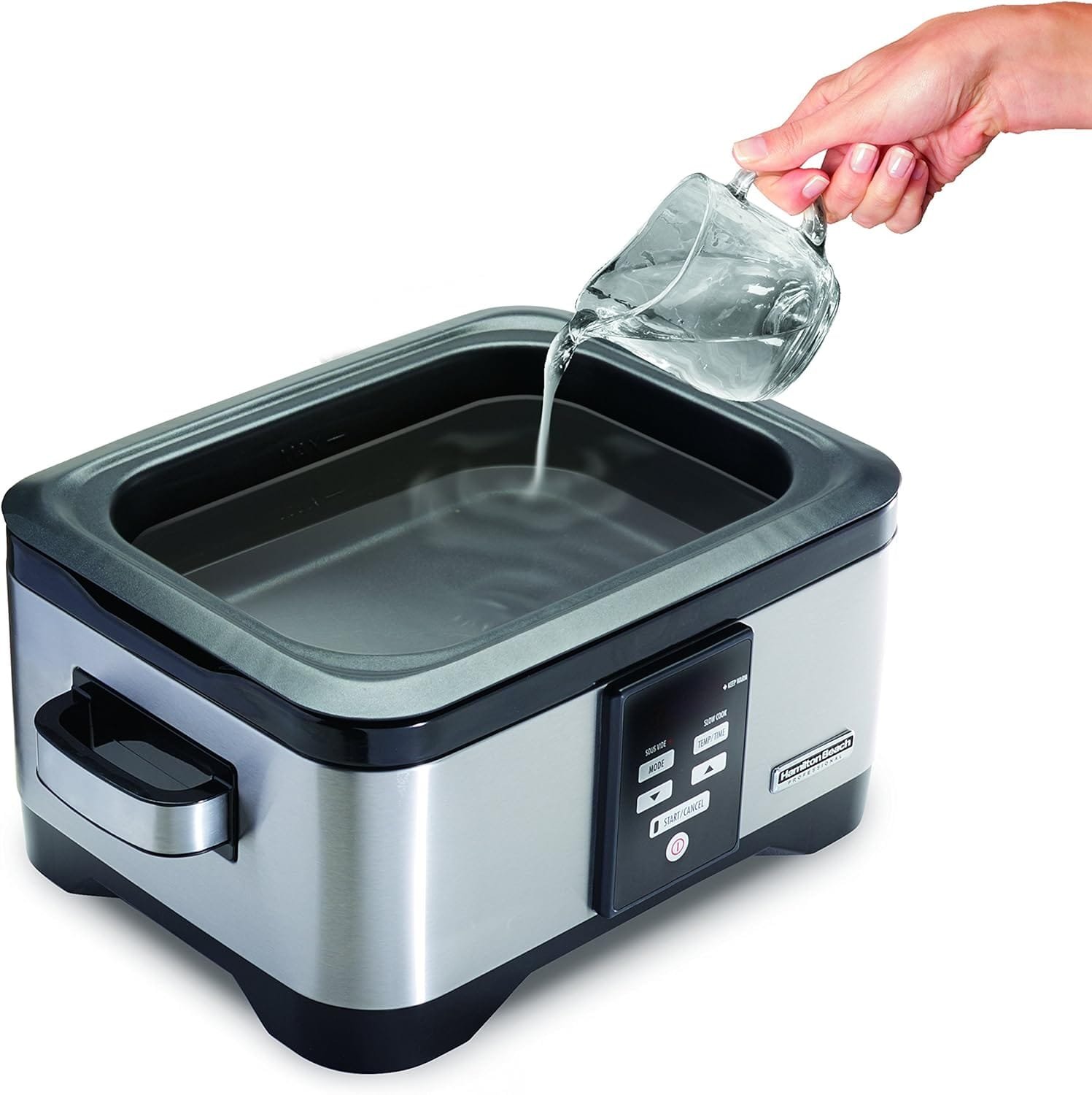 Hamilton Beach Professional Sous Vide Water Oven Slow Cooker, 6 Quart Programmable, Stainless Steel (33970) Hamilton Beach Professional Sous Vide Water Oven Slow Cooker, 6 Quart Programmable, Stainless Steel (33970)