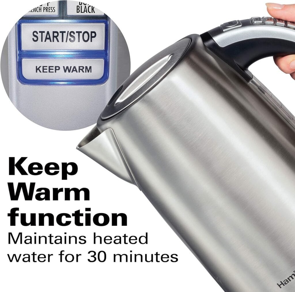 Hamilton Beach Temperature Control Electric Tea Kettle, Water Boiler Heater, 1.7 Liter, Fast Boiling 1500 Watts, BPA Free, Cordless, Auto-Shutoff and Boil-Dry Protection, Stainless Steel (41020R) Hamilton Beach Temperature Control Electric Tea Kettle, Water Boiler Heater, 1.7 Liter, Fast Boiling 1500 Watts, BPA Free, Cordless, Auto-Shutoff and Boil-Dry Protection, Stainless Steel (41020R)