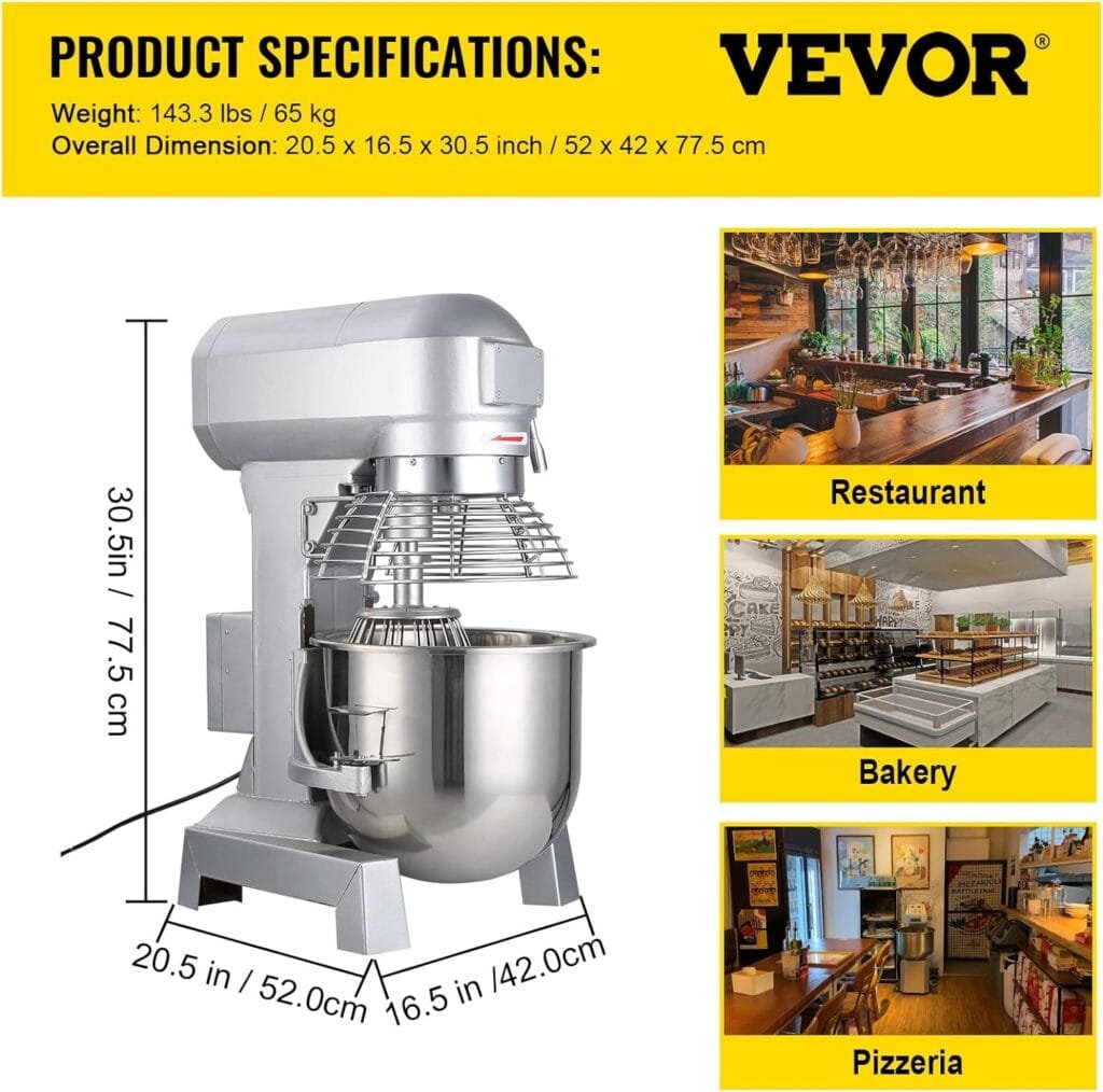 Happybuy 30Qt Commercial Food Mixer with Timing Function, Commercial Mixer 1250W Stainless Steel Bowl Heavy Duty Electric Food Mixer Commercial with 3 Speeds Adjustable, Perfect for Bakery Pizzeria Happybuy 30Qt Commercial Food Mixer with Timing Function, Commercial Mixer 1250W Stainless Steel Bowl Heavy Duty Electric Food Mixer Commercial with 3 Speeds Adjustable, Perfect for Bakery Pizzeria