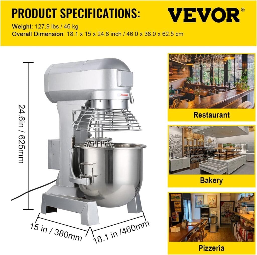 Happybuy 30Qt Commercial Food Mixer with Timing Function, Commercial Mixer 1250W Stainless Steel Bowl Heavy Duty Electric Food Mixer Commercial with 3 Speeds Adjustable, Perfect for Bakery Pizzeria Happybuy 30Qt Commercial Food Mixer with Timing Function, Commercial Mixer 1250W Stainless Steel Bowl Heavy Duty Electric Food Mixer Commercial with 3 Speeds Adjustable, Perfect for Bakery Pizzeria