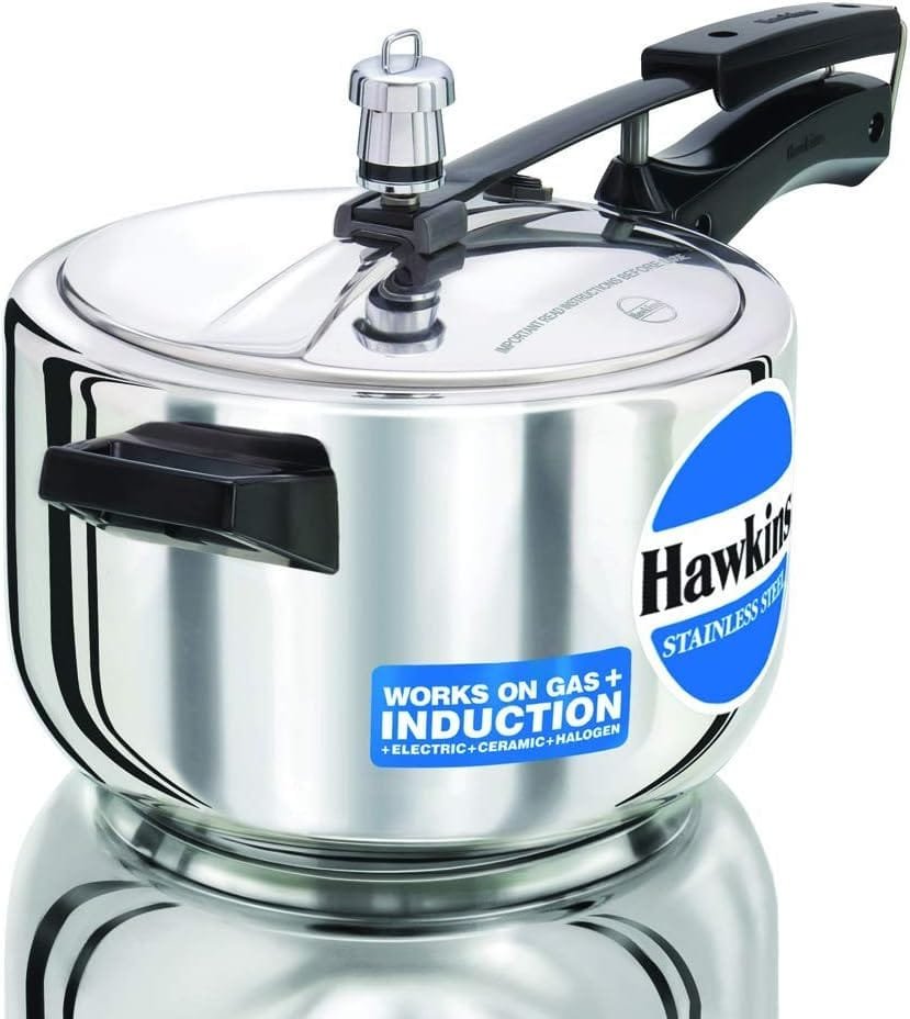 Hawkins B45 Pressure Cooker, 4 Litre, Silver Hawkins B45 Pressure Cooker, 4 Litre, Silver