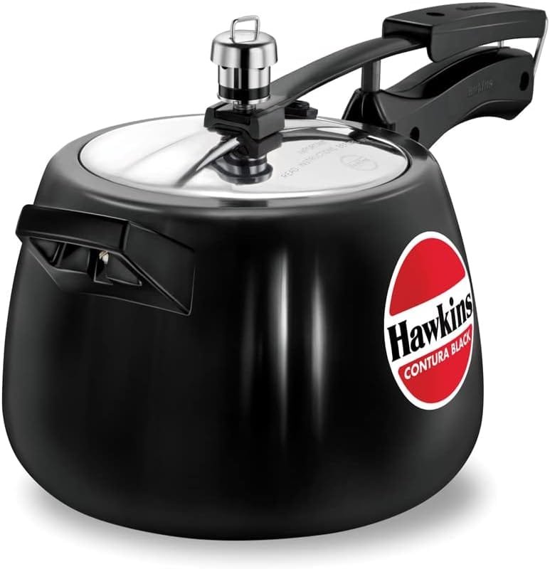 Hawkins CB20 Hard Anodised Pressure Cooker, 2-Liter, Contura Black