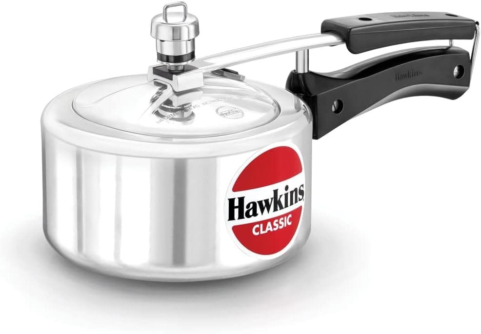 HAWKINS Classic CL15 1.5-Liter New Improved Aluminum Pressure Cooker, Small, Silver