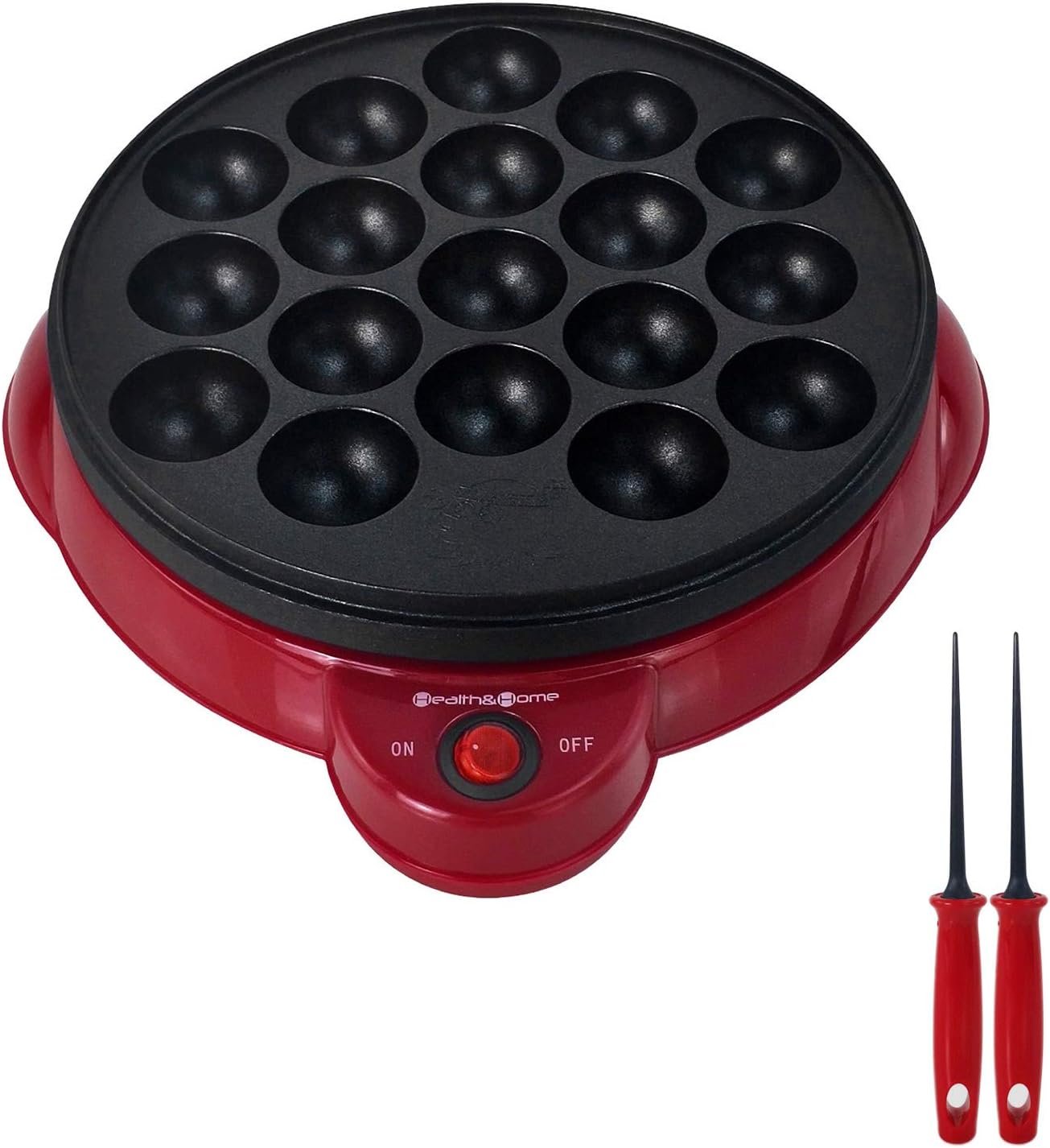 Health and Home Electric Takoyaki Maker With Free Takoyaki Tools - Specialty  Novelty Cake Pans for Takoyaki Octopus Ball, Pop, Ebelskiver, Aebleskiver -Easy Clean