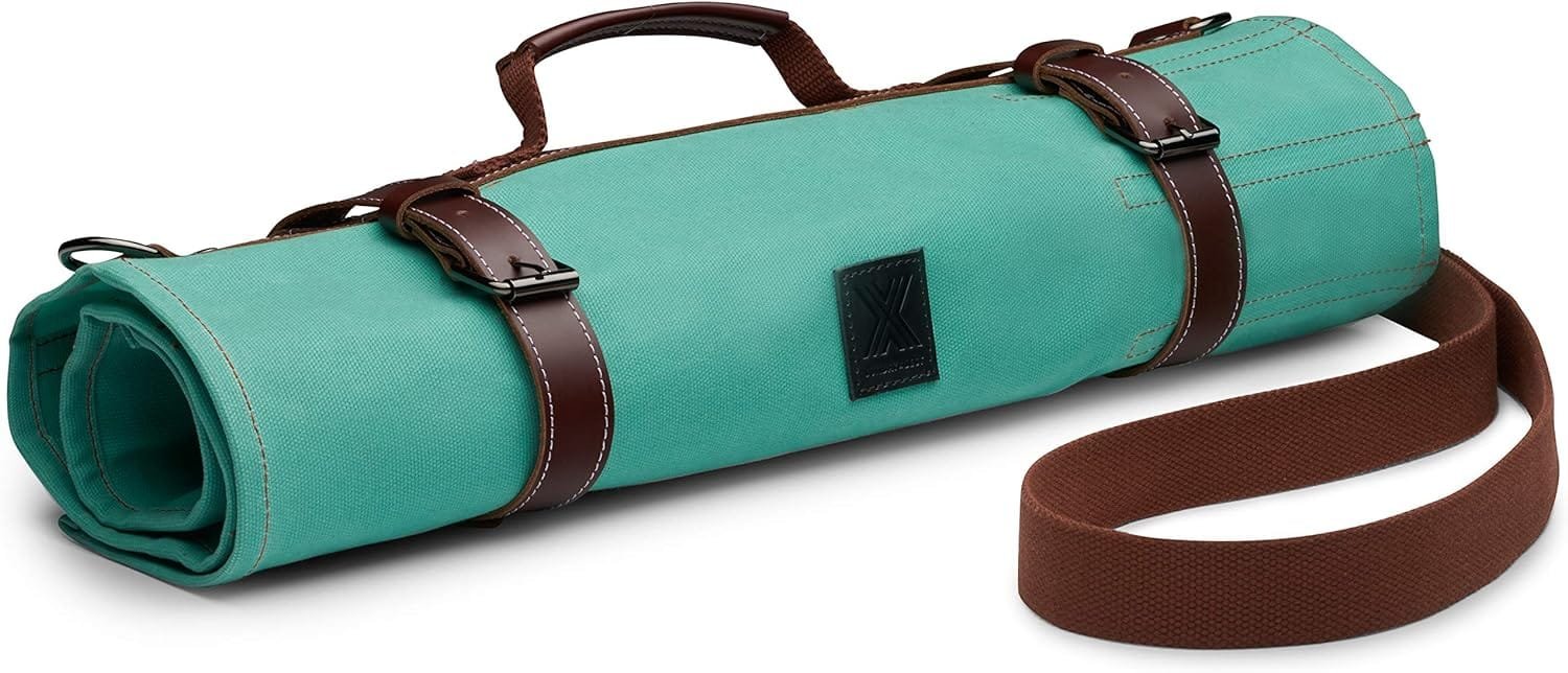 Heavy Duty Chef Knife Bag - Knife Roll Holds 12 Knives - Zipper Storage - Water Resistant Waxed Canvas Material - Ideal Knife Bag for Professional Chefs and Culinary Enthusiasts (Grey) Heavy Duty Chef Knife Bag - Knife Roll Holds 12 Knives - Zipper Storage - Water Resistant Waxed Canvas Material - Ideal Knife Bag for Professional Chefs and Culinary Enthusiasts (Grey)