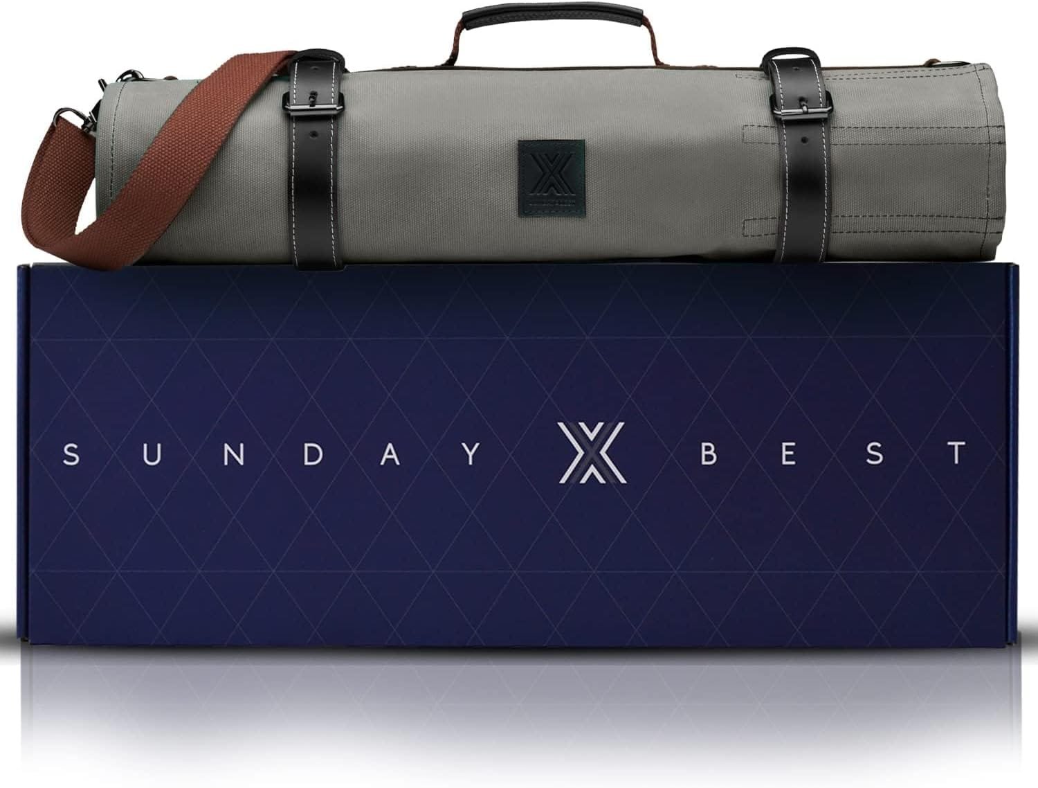 Heavy Duty Chef Knife Bag - Knife Roll Holds 12 Knives - Zipper Storage - Water Resistant Waxed Canvas Material - Ideal Knife Bag for Professional Chefs and Culinary Enthusiasts (Grey) Heavy Duty Chef Knife Bag - Knife Roll Holds 12 Knives - Zipper Storage - Water Resistant Waxed Canvas Material - Ideal Knife Bag for Professional Chefs and Culinary Enthusiasts (Grey)