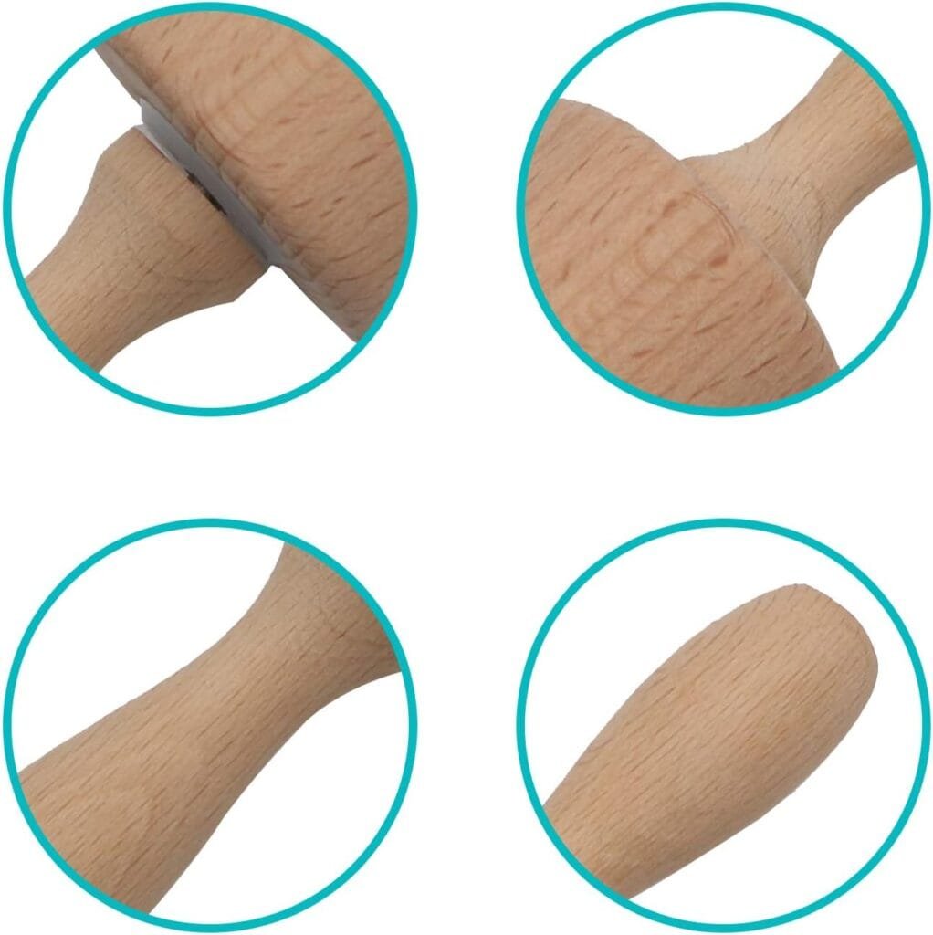 HelferX 17.6 inch Wooden Rolling Pin for Baking - Long Dough Roller for All Baking Needs