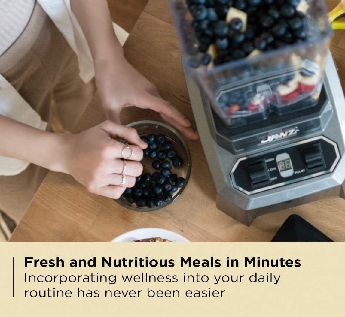 High Performance Blender, 64 Oz Professional Grade Countertop Blender, Food Processor, Juicer, Smoothie or Nut Butter Maker, Simple 2 Speed Toggle Switch w Pulse, Stainless Steel Blades, Silver