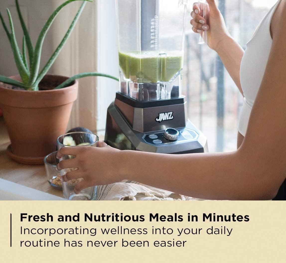 High Performance Blender, 64 Oz Professional Grade Countertop Blender, Food Processor, Juicer, Smoothie or Nut Butter Maker, Simple 2 Speed Toggle Switch w Pulse, Stainless Steel Blades, Silver