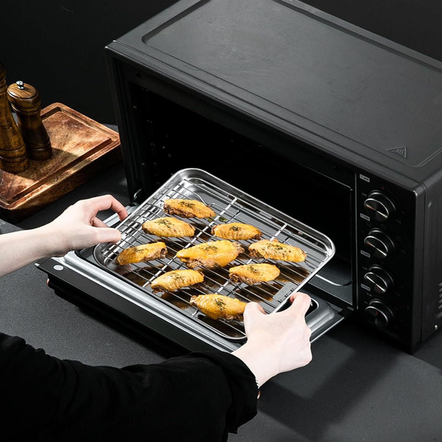 HILELIFE Cooling Rack, Oven Safe, 15 x 10 inches Baking Rack for Oven Cooking, Stainless Steel Wire Rack for Baking