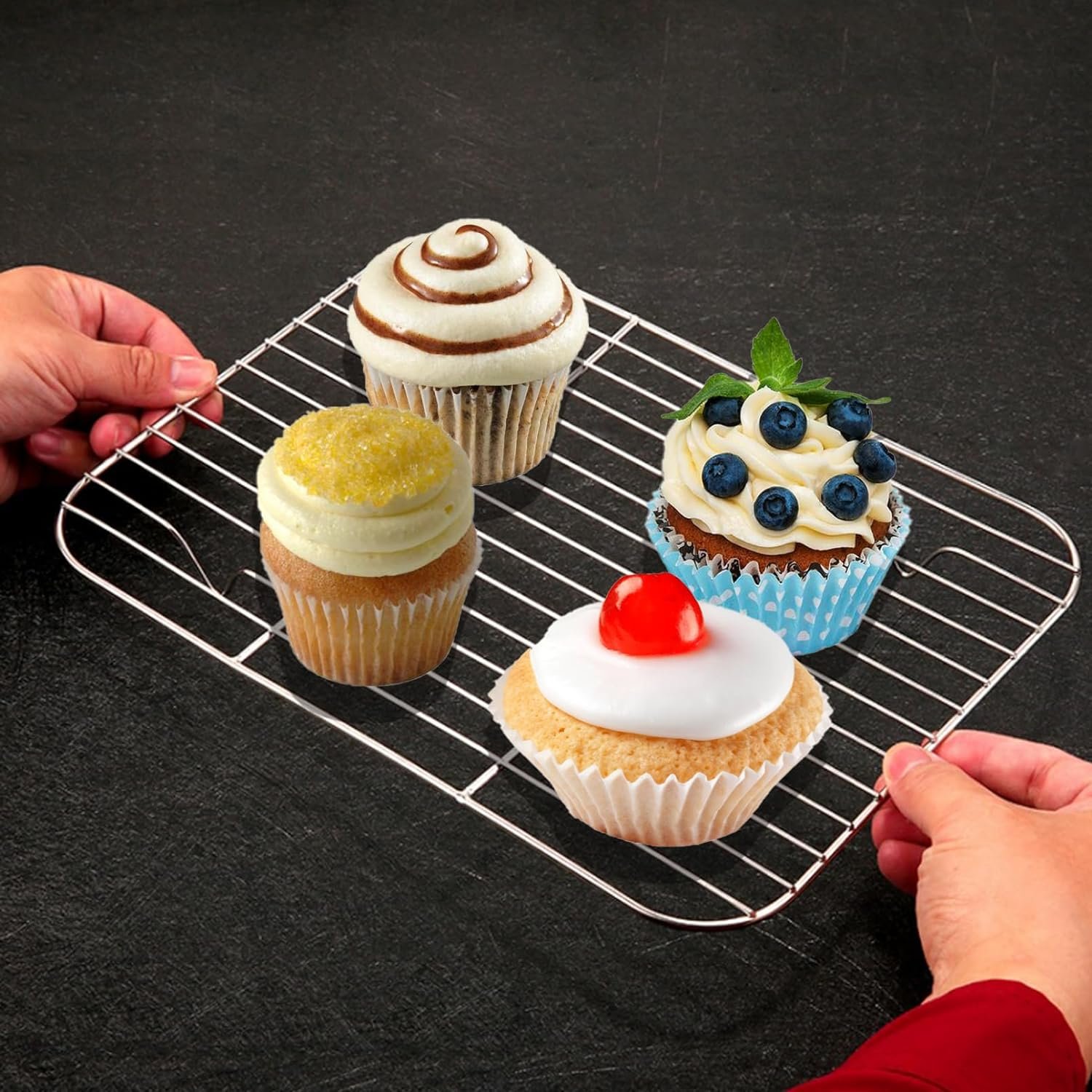 HILELIFE Cooling Rack, Oven Safe, 15 x 10 inches Baking Rack for Oven Cooking, Stainless Steel Wire Rack for Baking