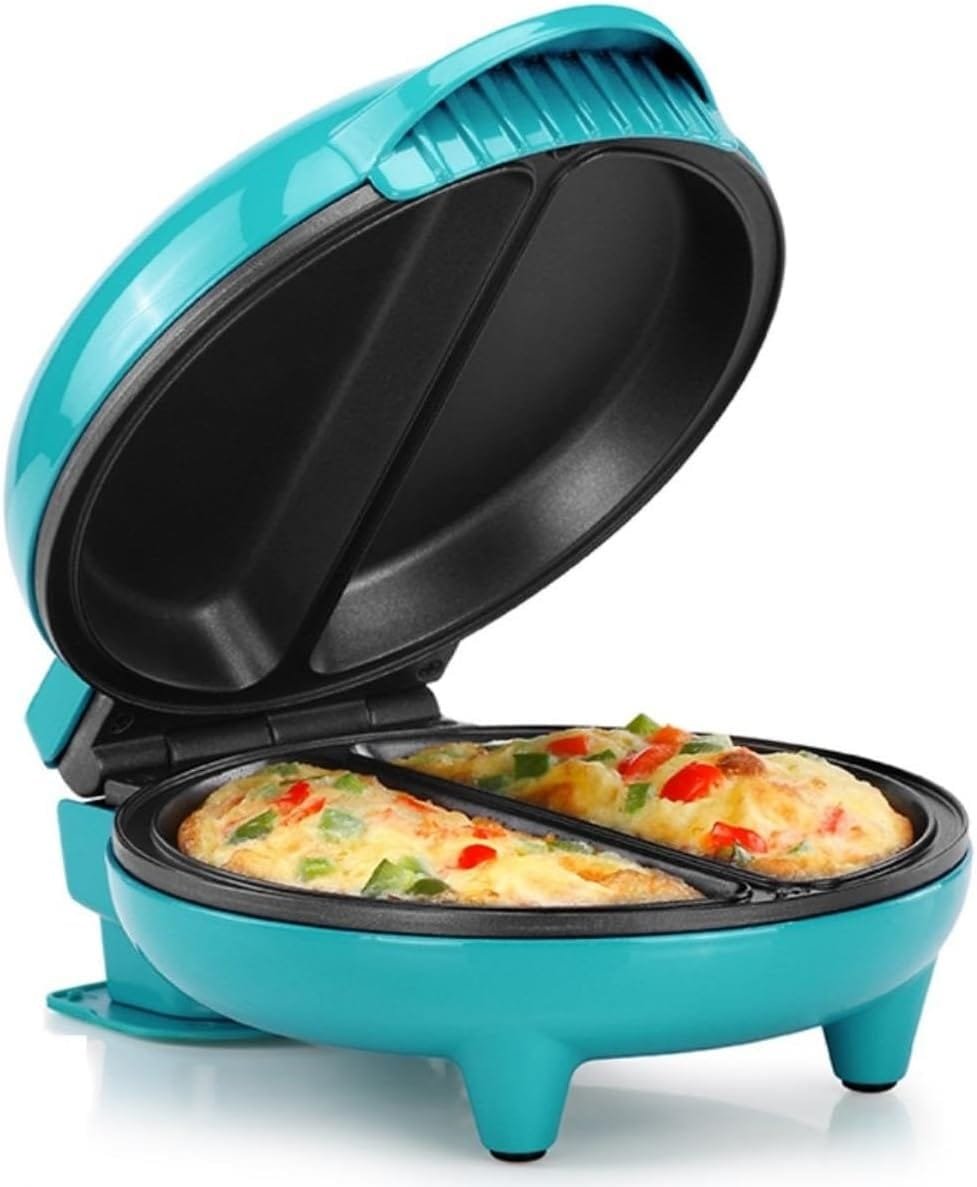 Holstein Housewares - Non-Stick Omelet  Frittata Maker, Stainless Steel - Makes 2 Individual Portions Quick  Easy (2 Section, Teal) Holstein Housewares - Non-Stick Omelet  Frittata Maker, Stainless Steel - Makes 2 Individual Portions Quick  Easy (2 Section, Teal)