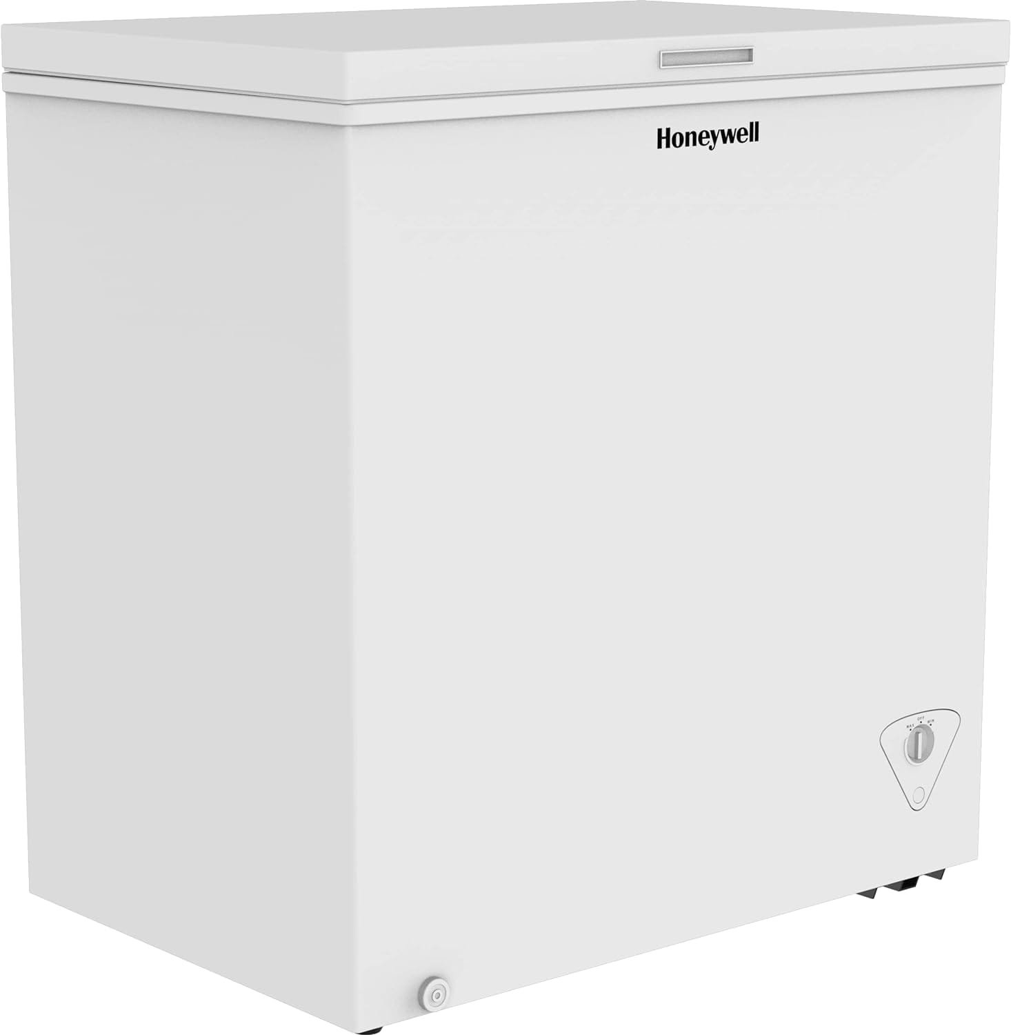 Honeywell 3.5 Cubic Feet Chest Freezer with Removable Storage Basket, Adjustable Temperature Control, Energy Saving, for Garage, Office, Dorm, or Apartment, white