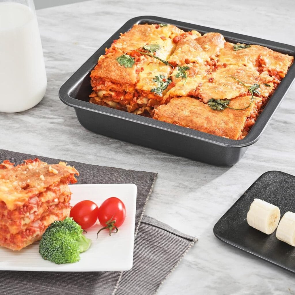 HONGBAKE Round Cake Pan Set for Baking, 8 Inch, Nonstick Circle Cake Pans with Wider Grips, 2 Pieces Layer Cake Tin, Cheesecake Mold, Huty Duty, Dishwasher Safe - Grey HONGBAKE Round Cake Pan Set for Baking, 8 Inch, Nonstick Circle Cake Pans with Wider Grips, 2 Pieces Layer Cake Tin, Cheesecake Mold, Huty Duty, Dishwasher Safe - Grey