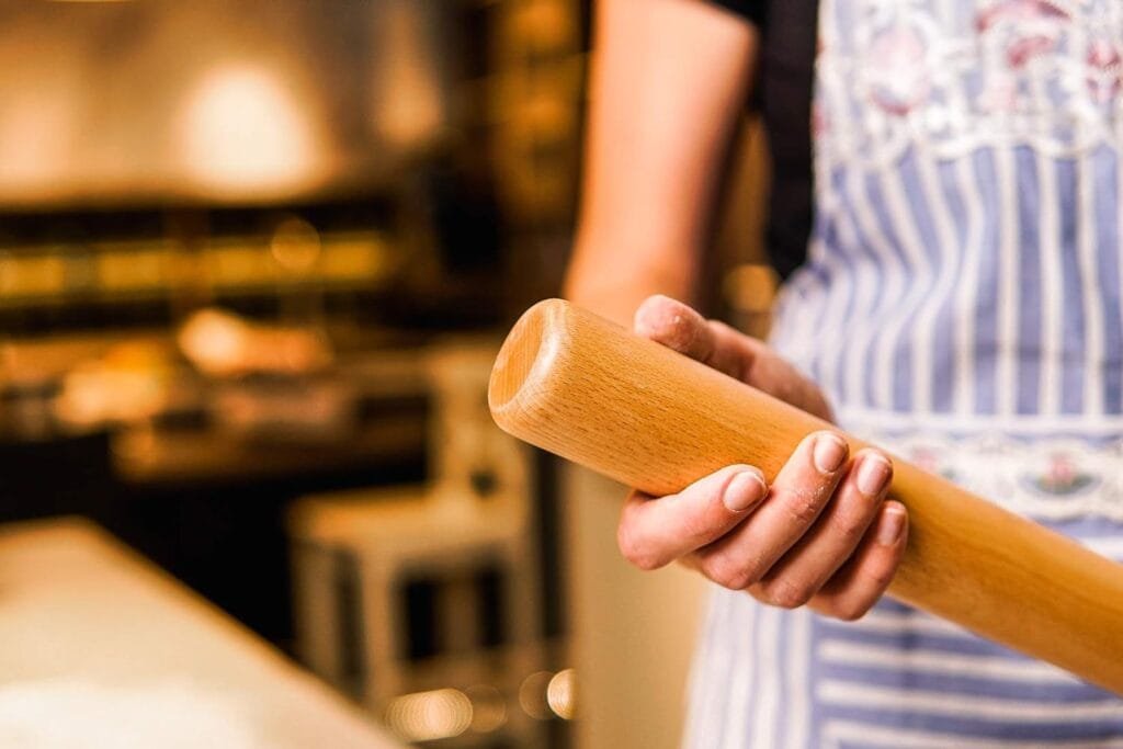 HONGLIDA Classic French Rolling Pins Bamboo Wooden Rolling Pin for Baking Pizza Dough Pie Cookie, 13-Inch