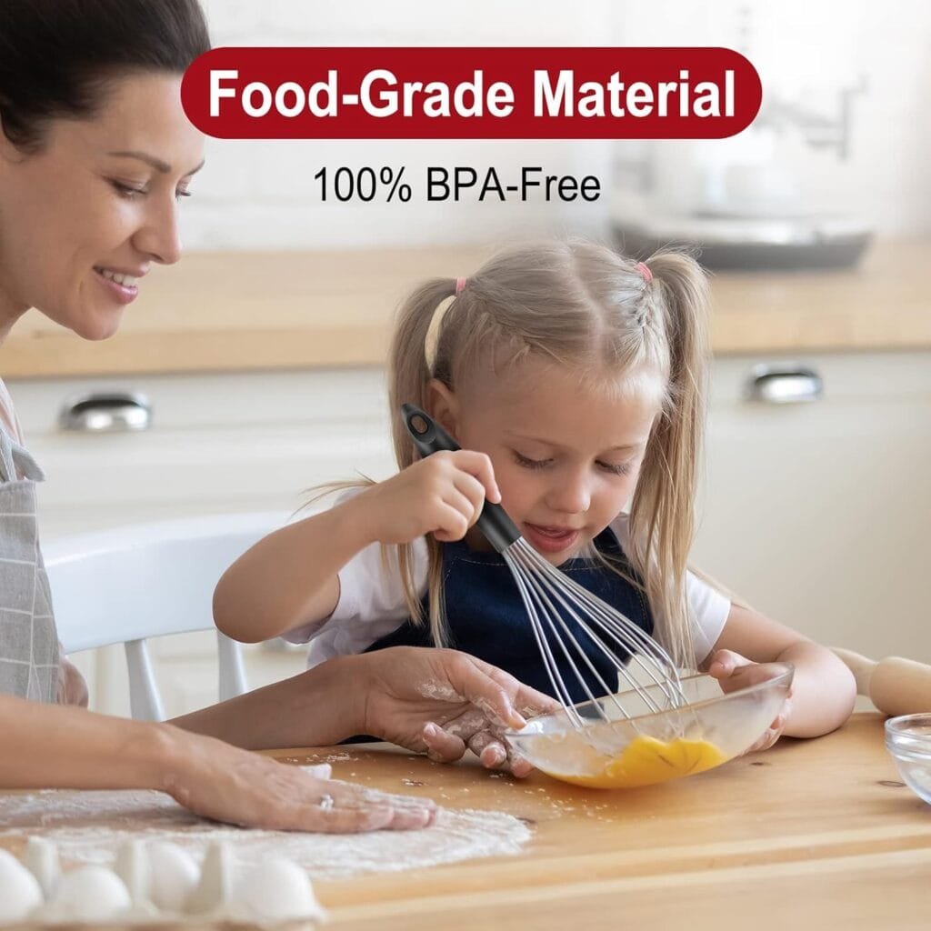 HOTEC 4 Pieces Silcone Whisks Set, Wire Balloon Whisks Egg Beater, Non-slip Handle Whisk for Non-stick Cookware Perfect for Cooking, Stirring, Beating and Blending (Multicolor) HOTEC 4 Pieces Silcone Whisks Set, Wire Balloon Whisks Egg Beater, Non-slip Handle Whisk for Non-stick Cookware Perfect for Cooking, Stirring, Beating and Blending (Multicolor)