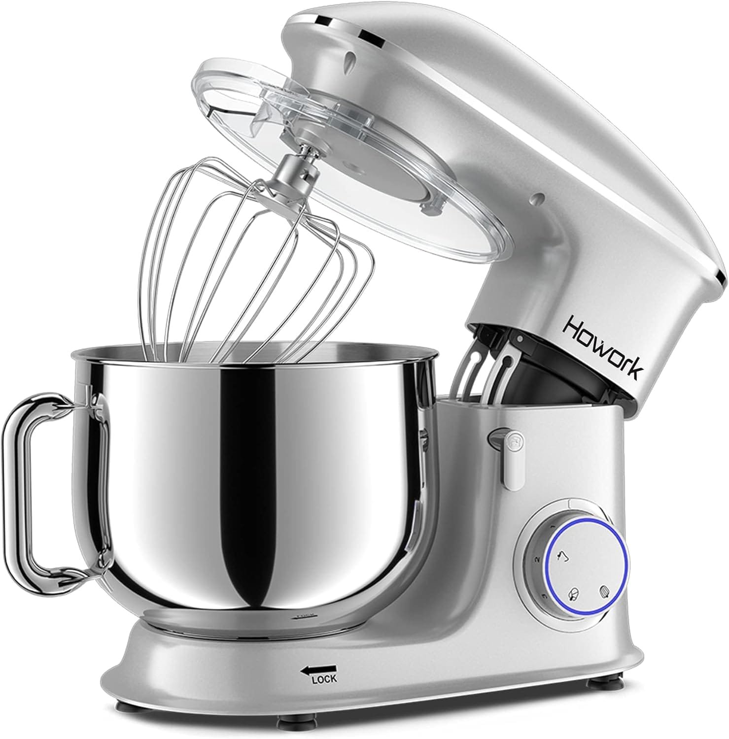 HOWORK 8.5QT Stand Mixer, 660W 6+P Speed Tilt-Head, Electric Kitchen Mixer With Dishwasher-Safe Dough Hook, Beater, Wire Whip Pouring Shield (8.5 QT, Black) HOWORK 8.5QT Stand Mixer, 660W 6+P Speed Tilt-Head, Electric Kitchen Mixer With Dishwasher-Safe Dough Hook, Beater, Wire Whip Pouring Shield (8.5 QT, Black)