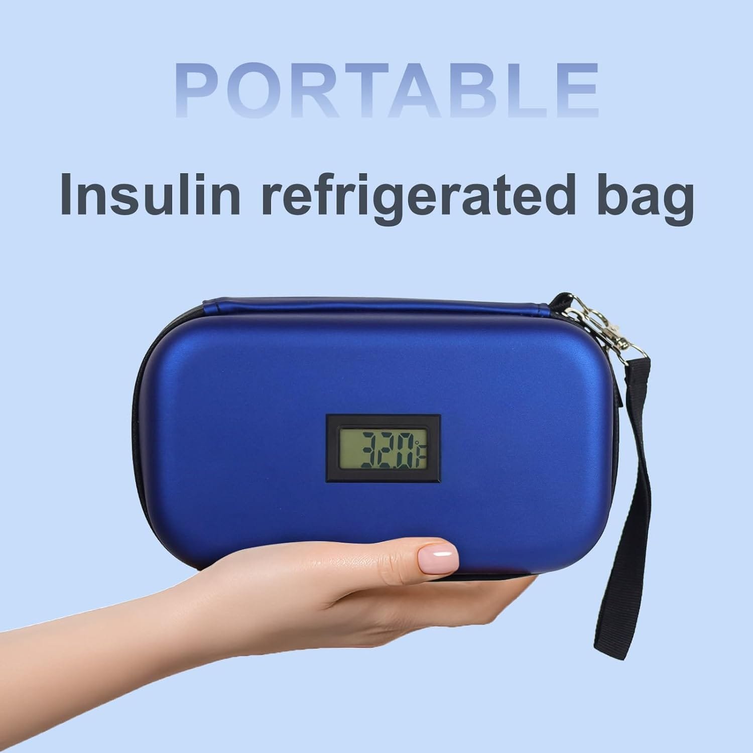 HYUNLAI Insulin Cooler Travel Case USB Mini Medicine Refrigerator Portable Insulin Cooler Box and LED Display Rechargeable Diabetic Refrigerated Medicine Box for Home (White)