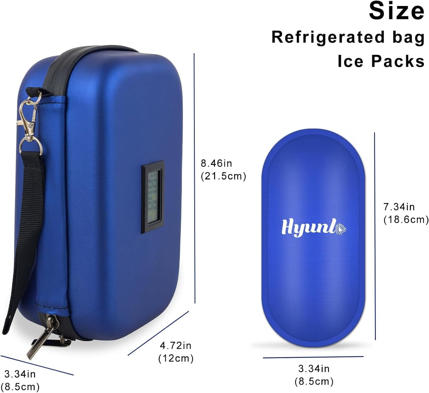 HYUNLAI Insulin Cooler Travel Case USB Mini Medicine Refrigerator Portable Insulin Cooler Box and LED Display Rechargeable Diabetic Refrigerated Medicine Box for Home (White)