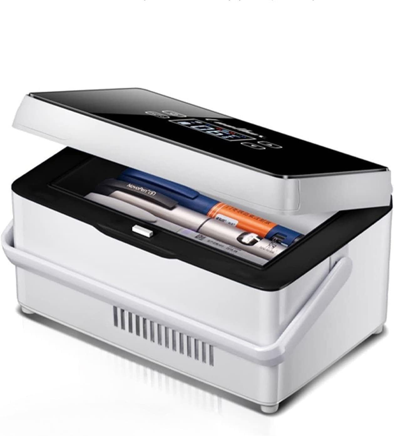 HYUNLAI Insulin Cooler Travel Case USB Mini Medicine Refrigerator Portable Insulin Cooler Box and LED Display Rechargeable Diabetic Refrigerated Medicine Box for Home (White)